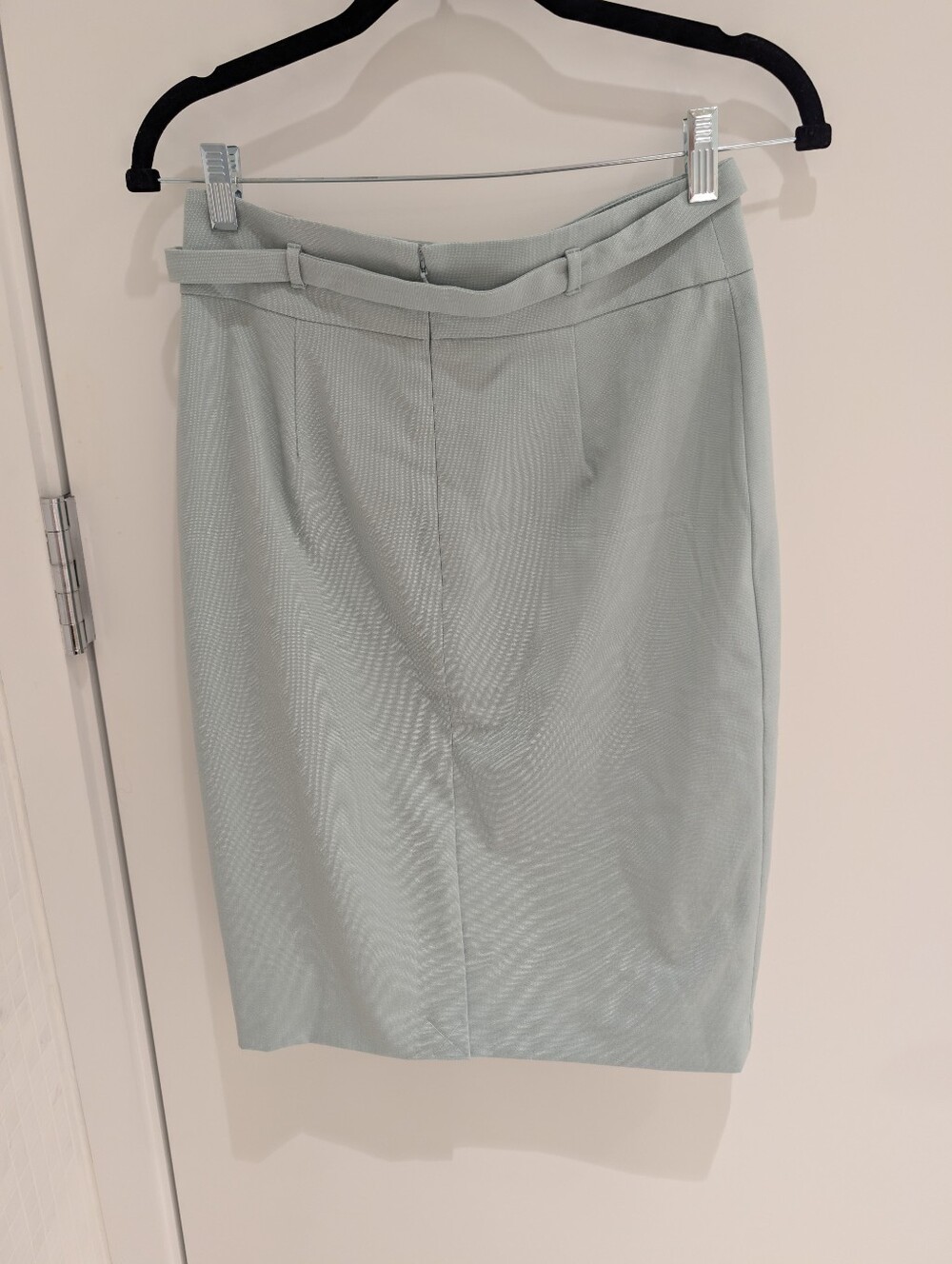 Ann Taylor Mint Green Pencil Skirt Slim Belt NWT Size 2